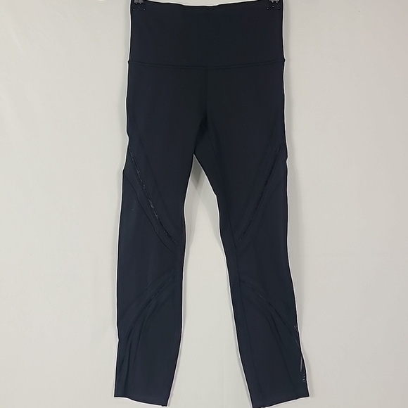 Lululemon Women's High Times Black Pant Leggings Size 4, Inseam 23" EUC - Picture 1 of 7